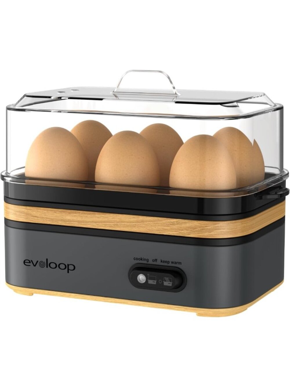 Electric Egg Cooker for 6 Eggs - Soft, Medium, Hard Boiled & Omelet Maker, BPA